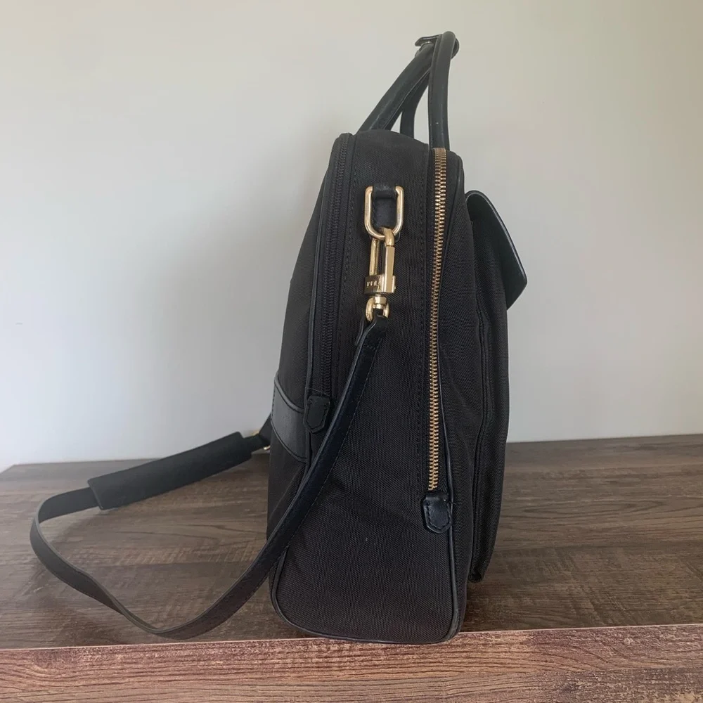 TUMI LARKIN 2-Way Business Briefcase Nylon and Leather Black